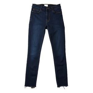 Hudson Barbara High Waist SPR Skinny Jeans Women's 25 Dark Wash Raw Hem